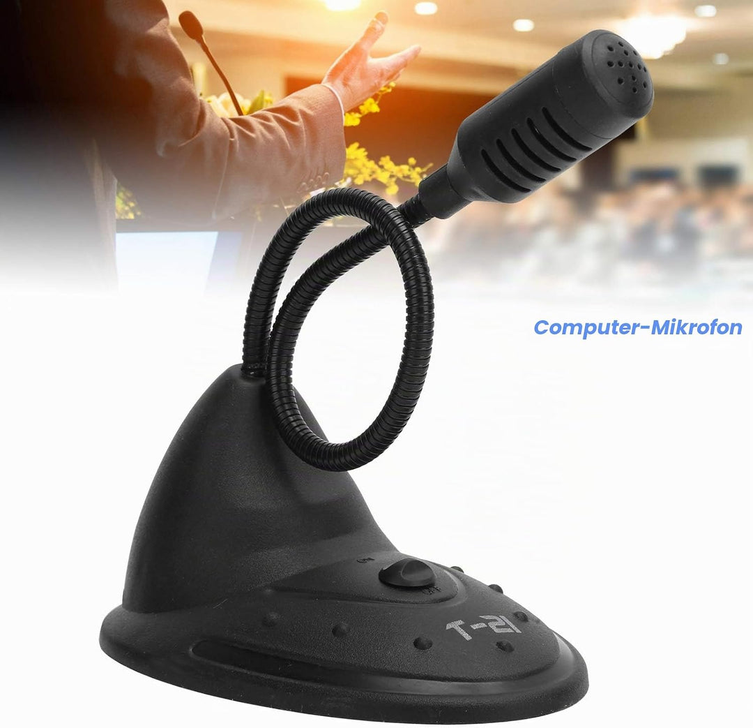 Zunate Flexible Desktop Microphone, Laptop/PC Mikrofon Tischmikrofon mit 3.5mm Klinke, 360° Omnidire