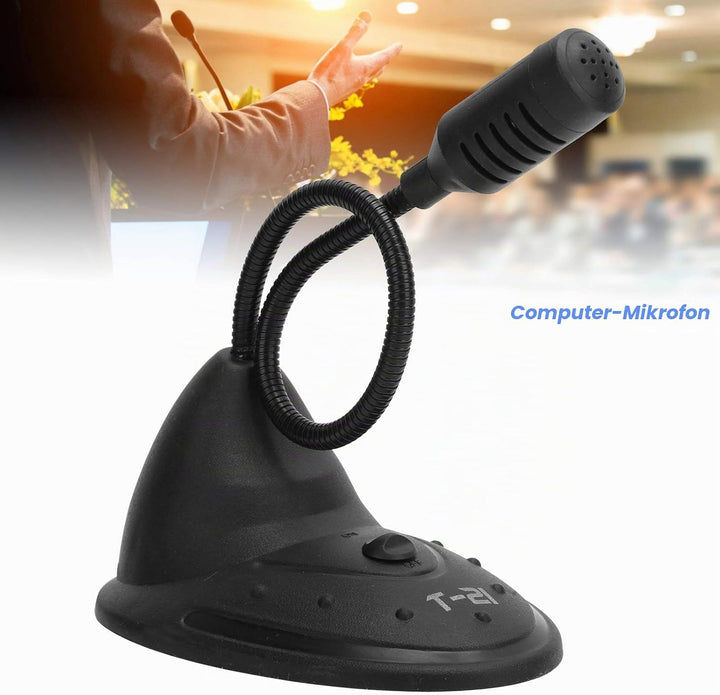 Zunate Flexible Desktop Microphone, Laptop/PC Mikrofon Tischmikrofon mit 3.5mm Klinke, 360° Omnidire