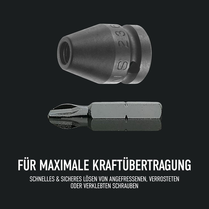 FACOM ½“ Hand-Schlagschrauber mit 21-tlg. Zubehör NS.265M (400Nm Drehmoment, mit TORX-, Pozidriv-, P