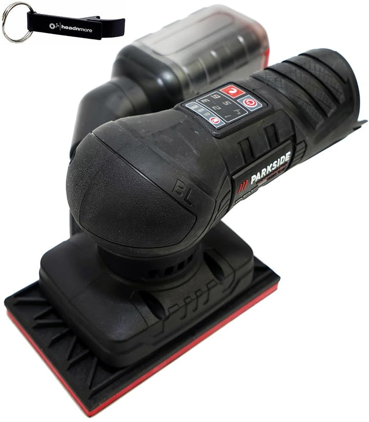 HEADNMORE® Bundle - PARKSIDE PERFORMANCE® 12V Akku Schwingschleifer PASSP 12 + HEADNMORE® Schlüssela