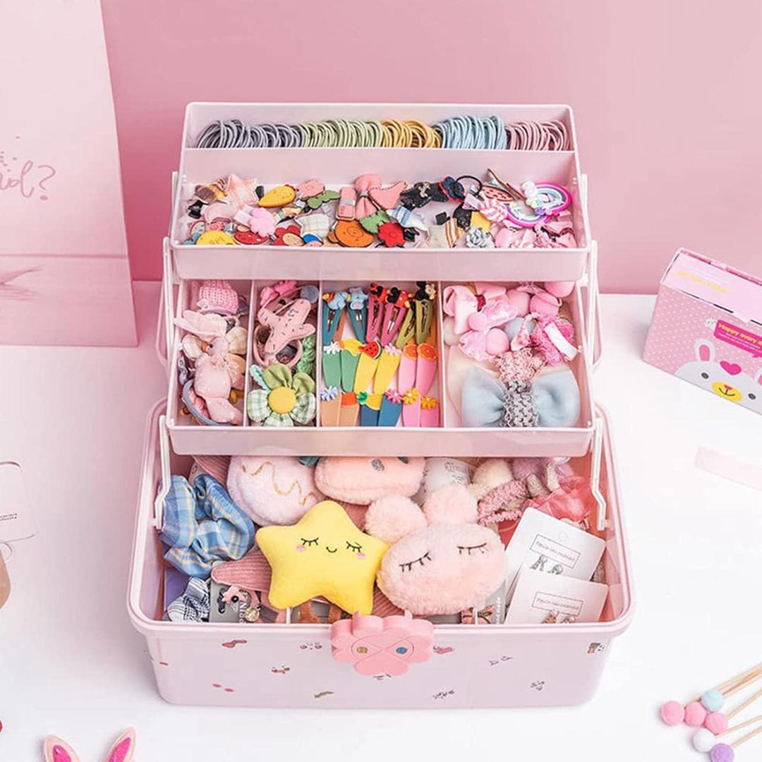 Aufbewahrungsbox Für Haarschmuck Mädchen – Fächerteiler-Organizer | Schmuckschatulle Für Mädchen, Pe