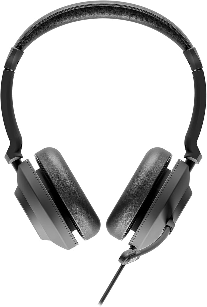 Ein UC35 Stereo-Headset mit Kabel – USB & 3,5-mm-Klinkenstecker, Dual-Mikrofon mit Geräuschunterdrüc