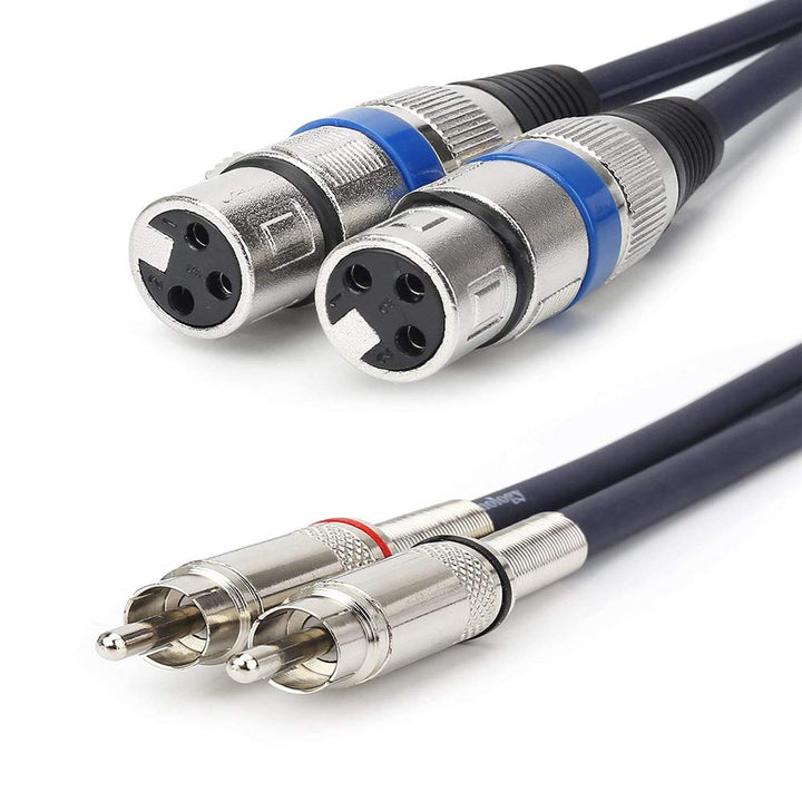 2×XLR Weiblich Kable Auf 2×Cinch Kabel(RCA kable),Hochwertiger XLR-Stecker XLR Mikrofon XLR Patchkab