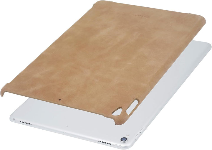 StilGut Leder-Cover kompatibel mit Apple iPad Pro 10.5" 2017 mit Keyboard Connector, Cognac Vintage,