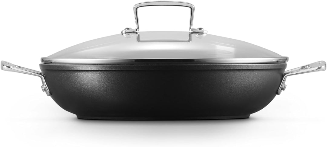 Le Creuset Aluminium-Antihaft Profipfanne mit Deckel, Ø 28 cm, Für alle Herdarten inkl. Induktion ge