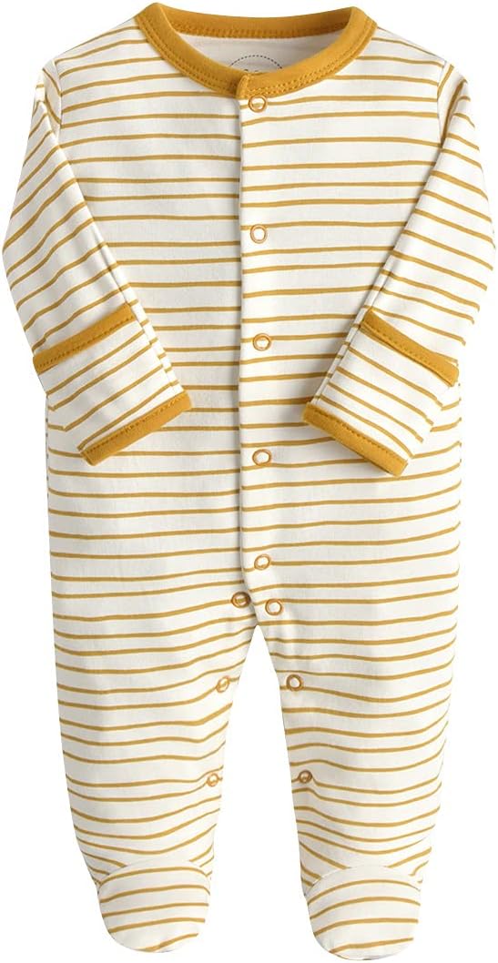 amropi Baby Mädchen Schlafstrampler 3er Pack Jungen Pyjamas Baumwolle Overalls Strampler für 0-12 Mo