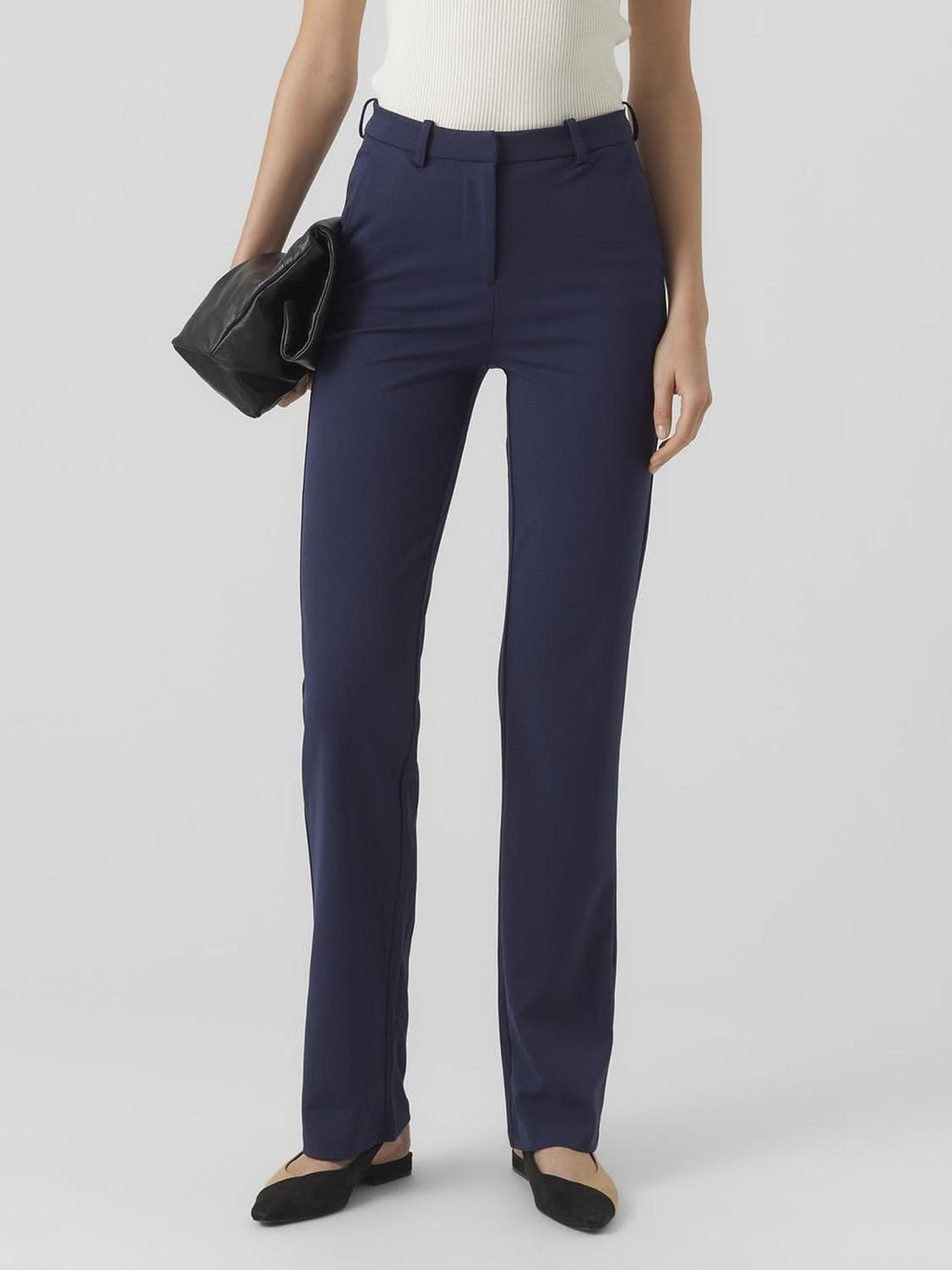 VERO MODA Female Hose VMZAMIRA Mittlere Taille Hose S / 36L Navy Blazer, S / 36L Navy Blazer