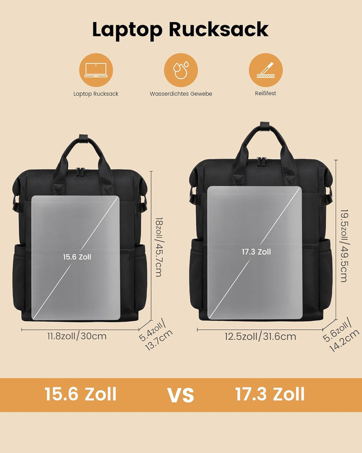 LOVEVOOK Rucksack Damen Laptop Rucksäcke mit Laptopfach 15.6 Zoll Schulrucksack Schultasche Backpack