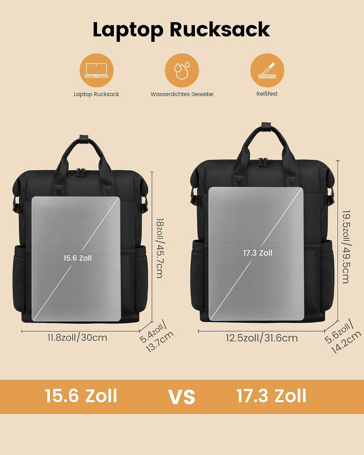 LOVEVOOK Rucksack Damen Laptop Rucksäcke mit Laptopfach 15.6 Zoll Schulrucksack Schultasche Backpack