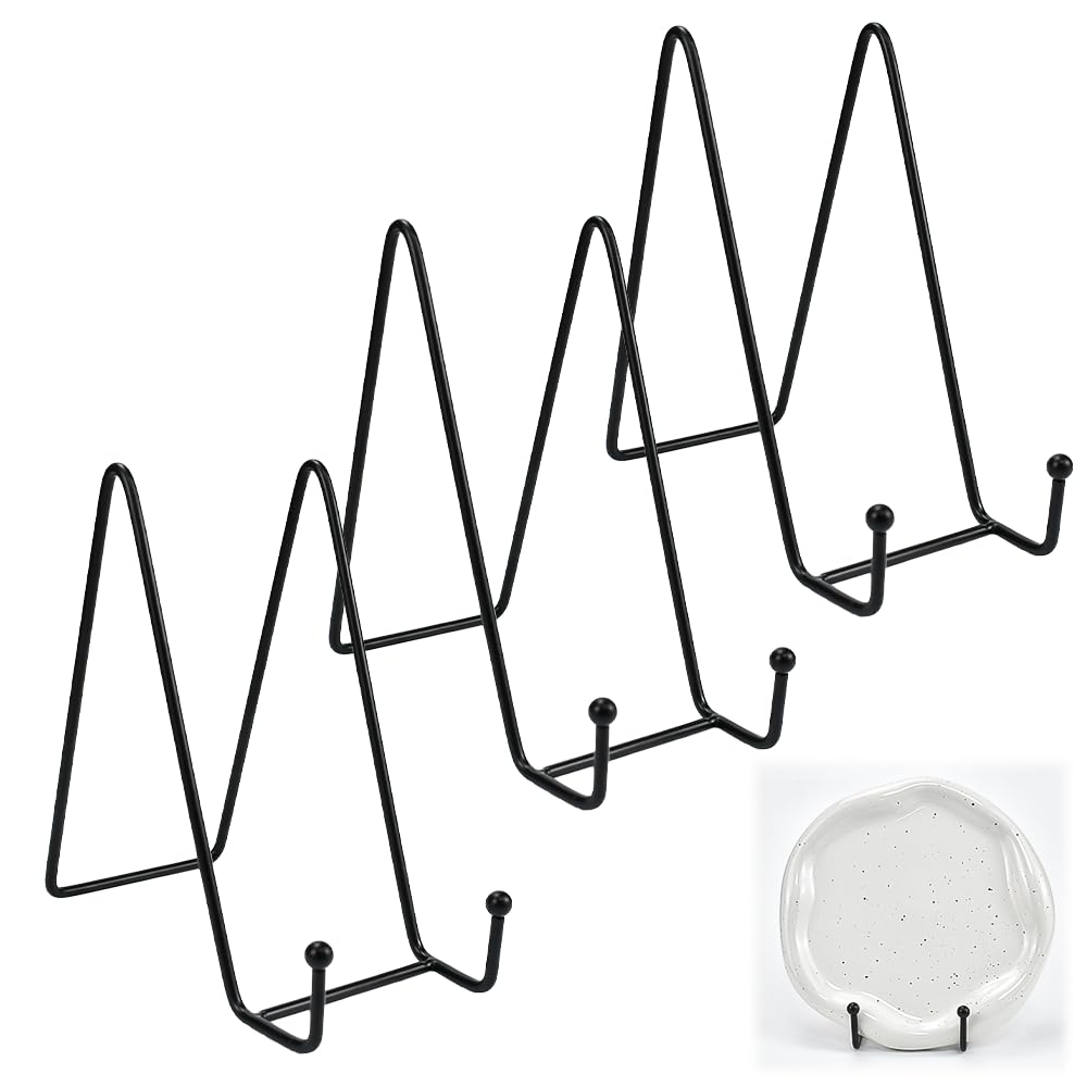 3 Stück Tellerständer, 6 Zoll Telleraufsteller, Bilderständer, Teller Display Ständer, Staffelei Auf