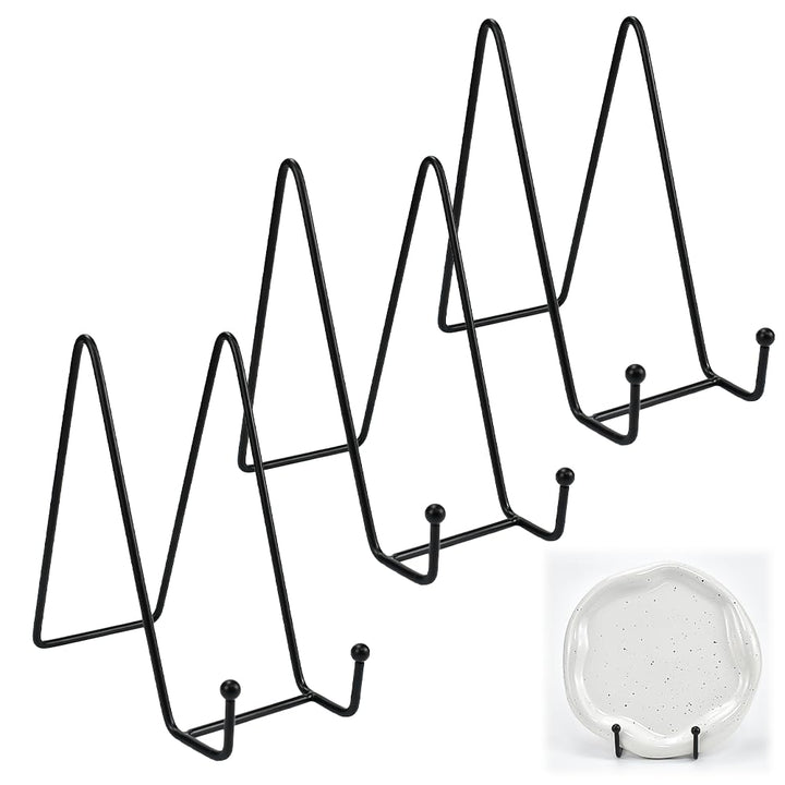 3 Stück Tellerständer, 6 Zoll Telleraufsteller, Bilderständer, Teller Display Ständer, Staffelei Auf