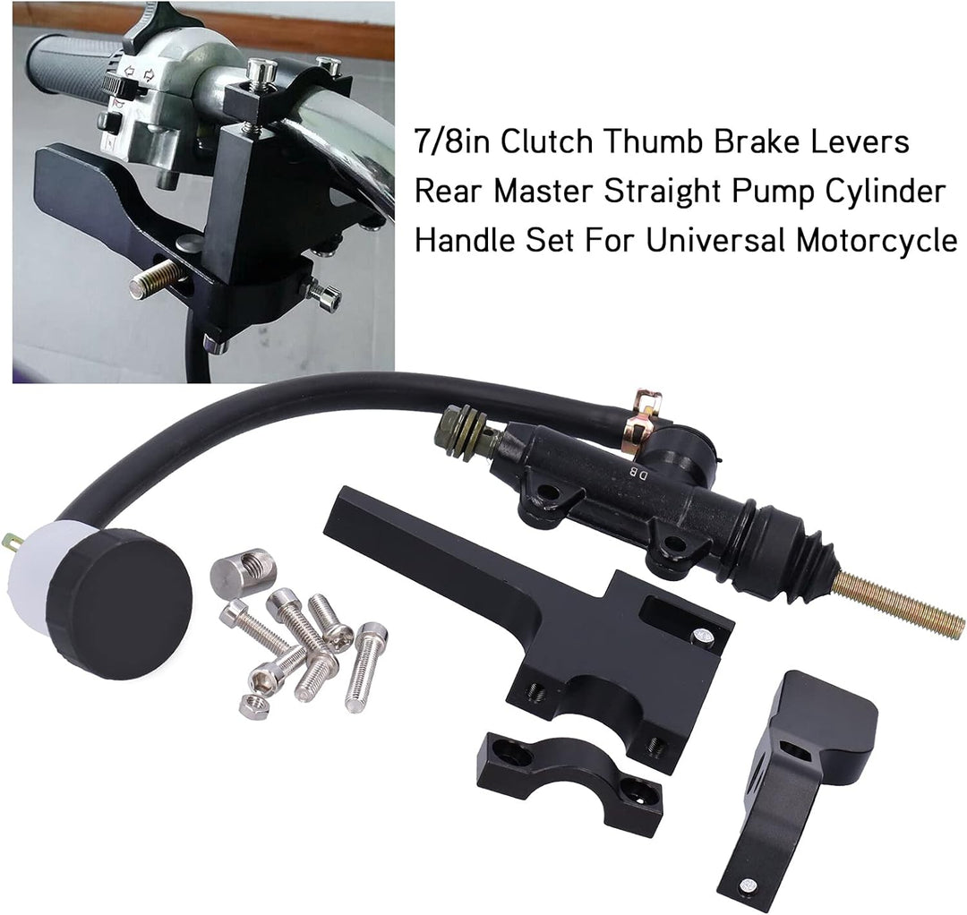 Yctze Aluminiumlegierung Bremspumpe 7 / 8in Motorradkupplung Daumenbremshebel Hintere Hauptpumpe Zyl
