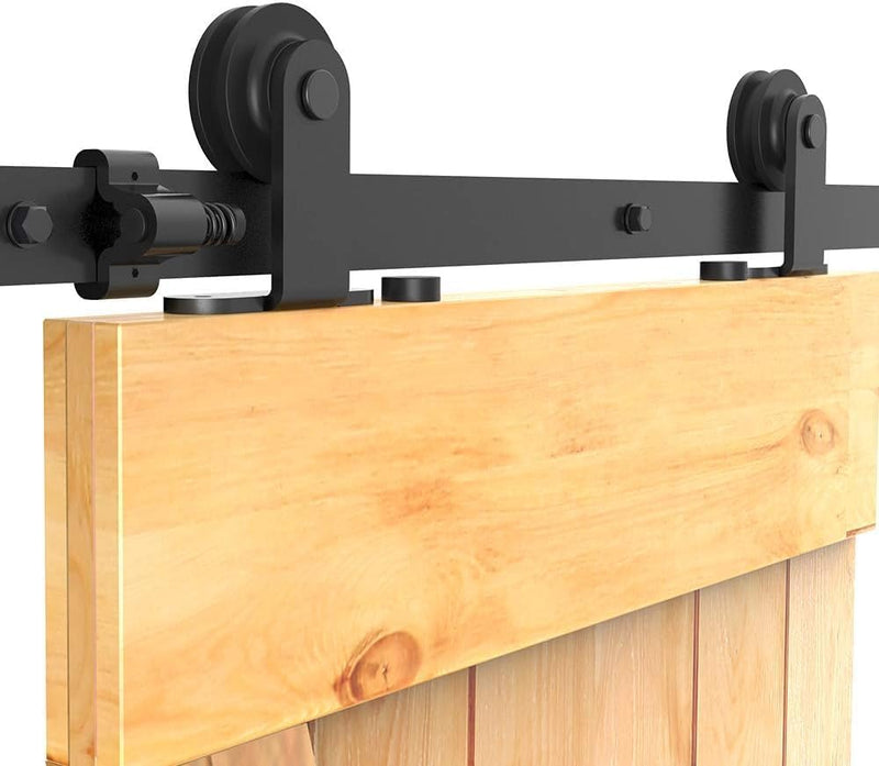 228cm/7.5FT Schiebetürsystem Zubehörteil Laufschiene Schiebetürbeschlag Holzschiebetür Komplettset S