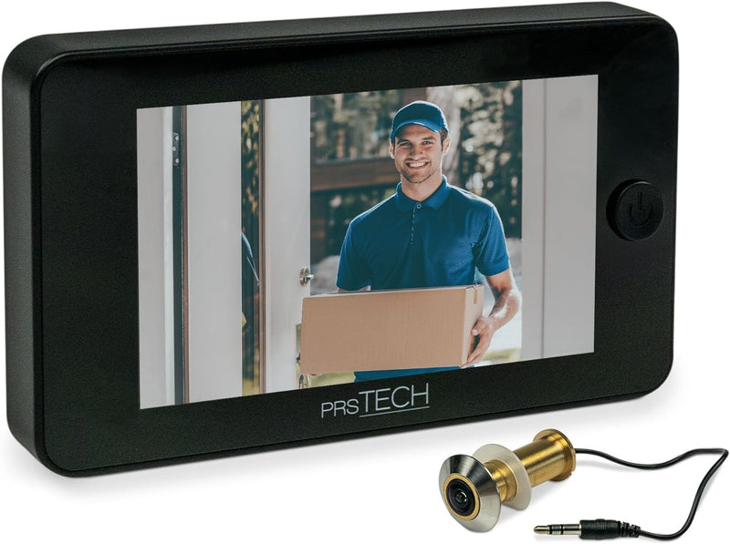 prsTECH® DoorCAM DC2 PLUS Wide Screen, Digitaler-Türspion 4,3 Zoll LCD Display für Türstärken von