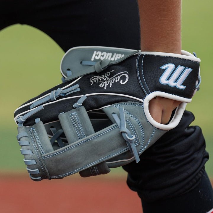 Marucci Youth Caddo Fastpitch Glove Series, 11 - GRAU/COLUMBIA BLUE
