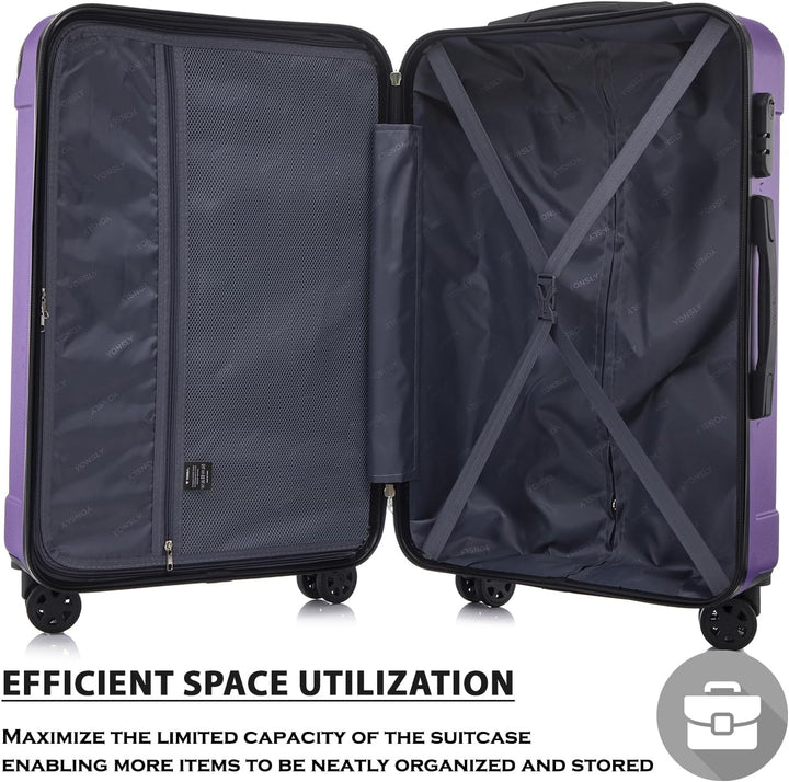 Trolley Koffer Suitcase, Reisekoffer, Rollkoffer Handgepäck, Hartschalenreisekoffer mit 4 Rollen 360