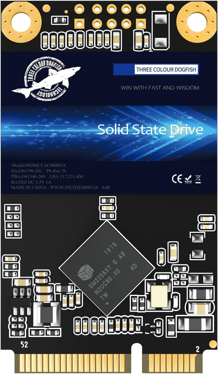 DOGFISH Msata SSD 16GB Sata3 Internal Soild State Drive Mini Sata SSD Disk Including 16GB 32GB 60GB
