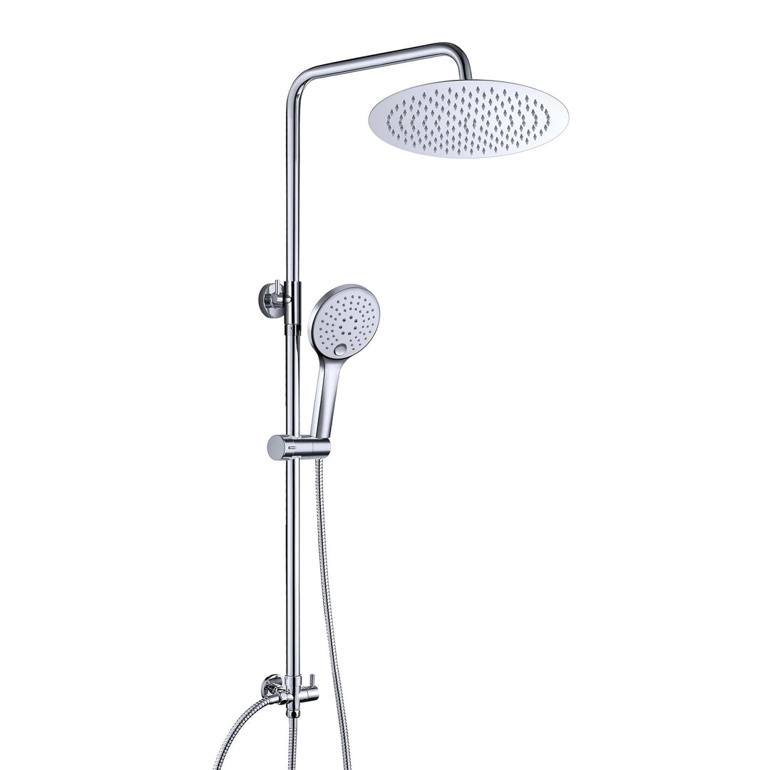 JOHO Edelstahl Duschset ohne Armatur, chrom Duschsystem, Regendusche set, Überkopfbrause set, Duschg