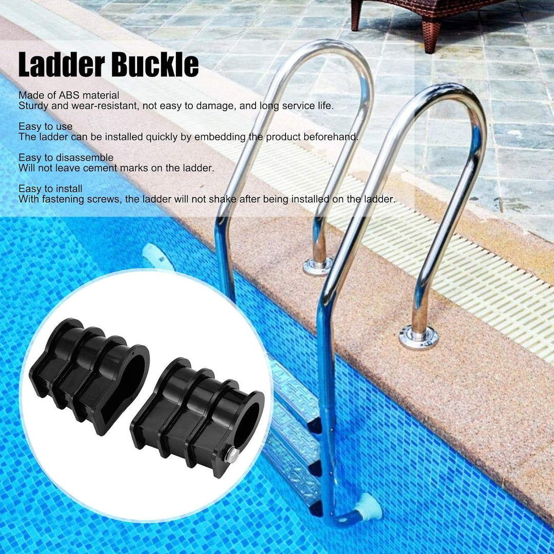 Schwimmleiter-Schnalle, 2PCS Kunststoff-eingebettete Teile Pool-Handlaufabdeckung, A