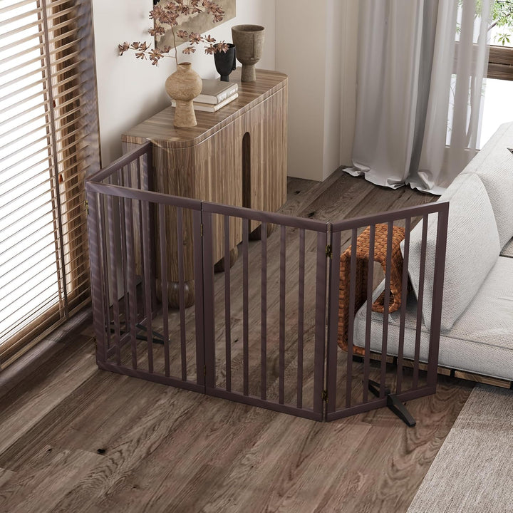 Freistehendes Hundegitter, Faltbares Hundebarriere für Tür,Treppen,Flur,Küche &amp; Schlafzimmer, Freist