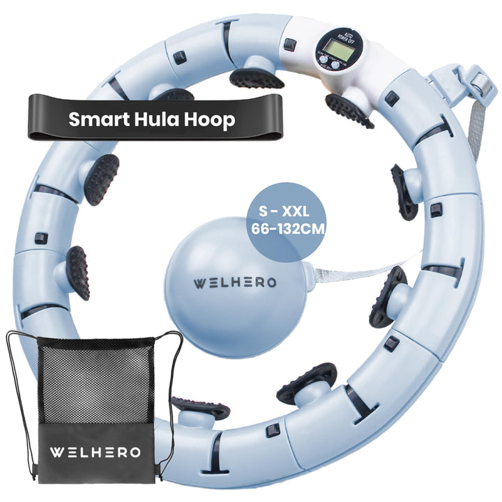 Smart Hula-Hoop Reifen Erwachsene & Anfänger - Einstellbare Grösse 66-121cm XXL - Leise Hulahuppreif