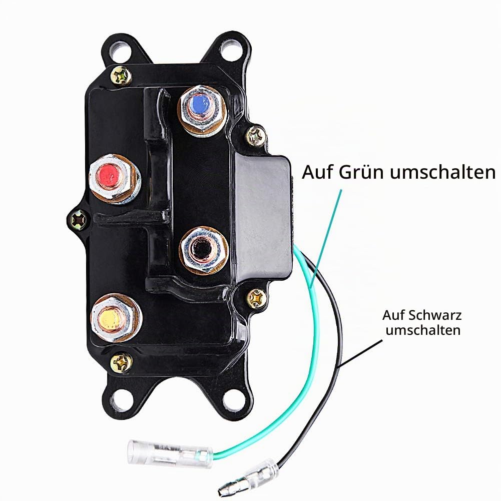 LIEBMAYA 12V 250A Seilwind Relais Magnetschalter Schwerlast-Relais für 2000lbs-5000lbs ATV, UTV, SUV