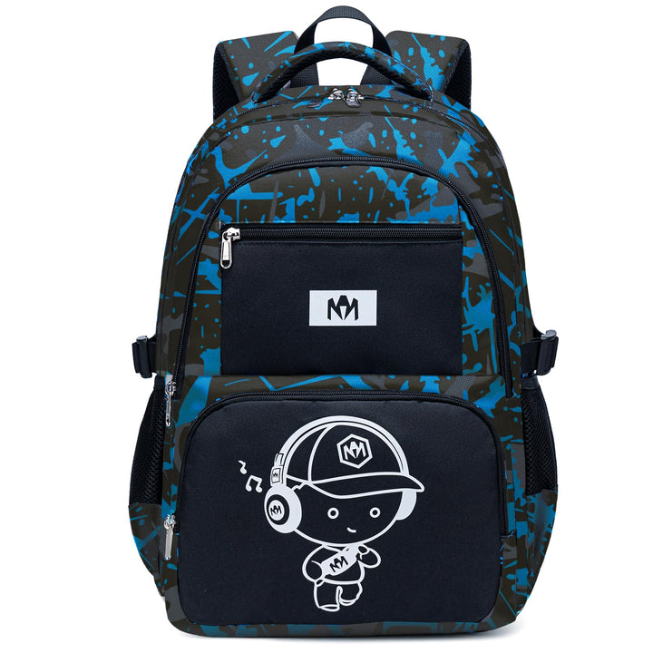 LEDAOU Schulrucksack Jungen Teenager Mädchen Schultaschen Kinder Rucksäcke Wasserdicht Leichtgewicht