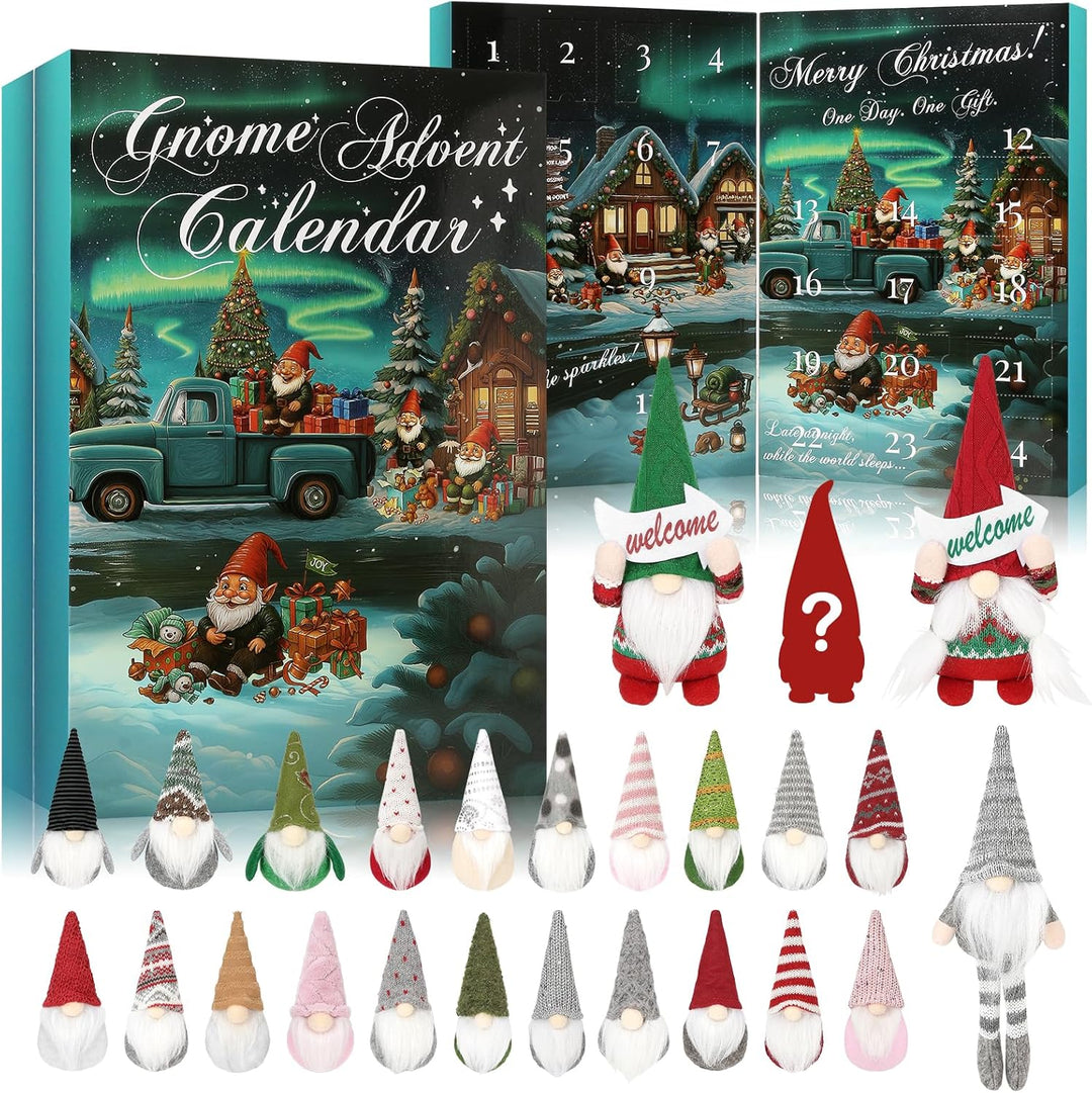 Wichtel Adventskalender 2025, Neu 24 Tage Weihnachten Countdown Kalender mit 24 Wichtels, Überraschu