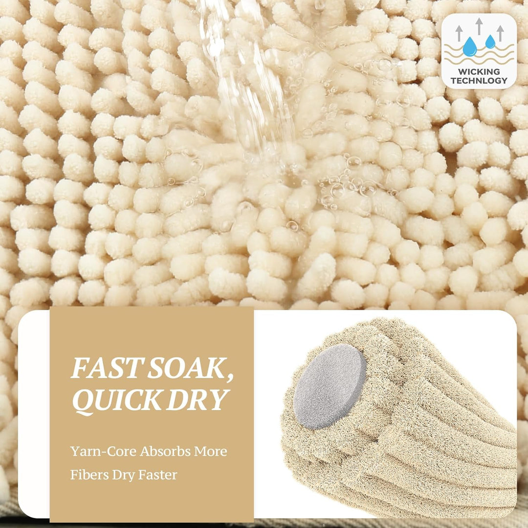 VIVAGLORY Schmutzfangmatte Hund Absorpmax Cleany Mat Hund, Hundeteppich Schmutzmatte Fussmatte, Wasc