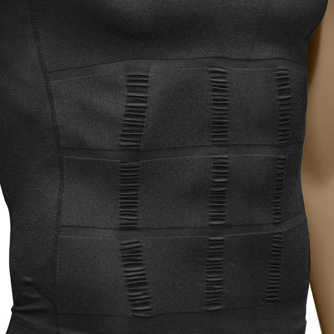 Odoland Unterhemden Herren Shapewear 3er Pack Tank Top Compression Shirt Kompressionsshirt Bauchweg