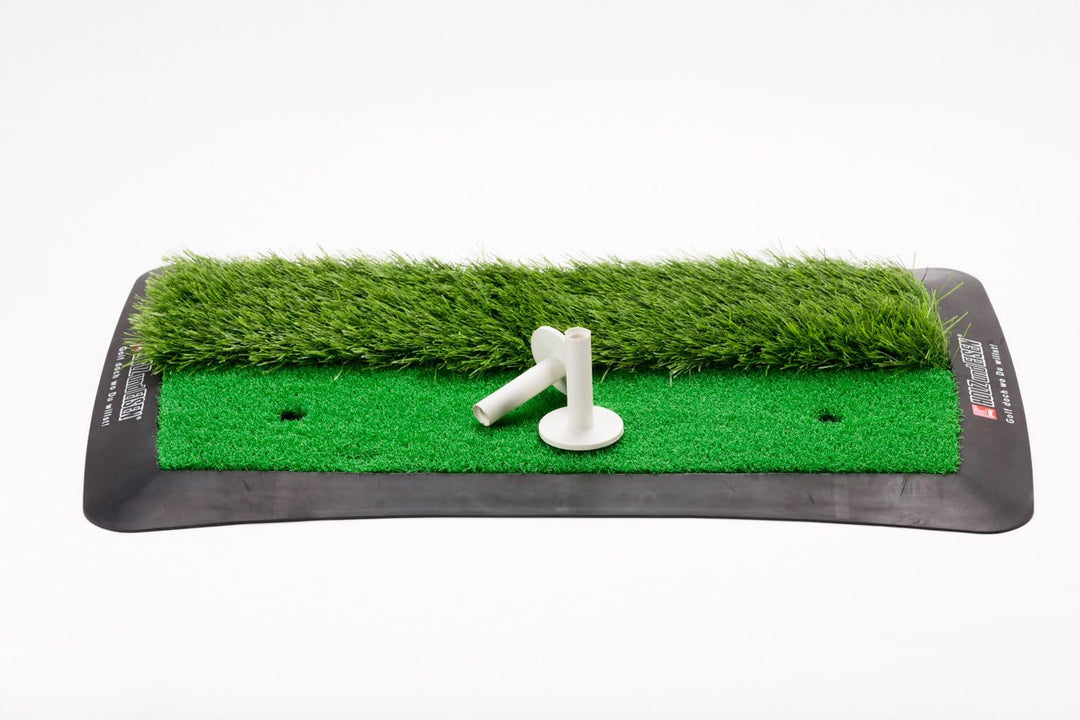 Golf Abschlagmatte (60 cm x 30 cm) / inkl. Gummi-Tees/Verschiedene Grashöhen