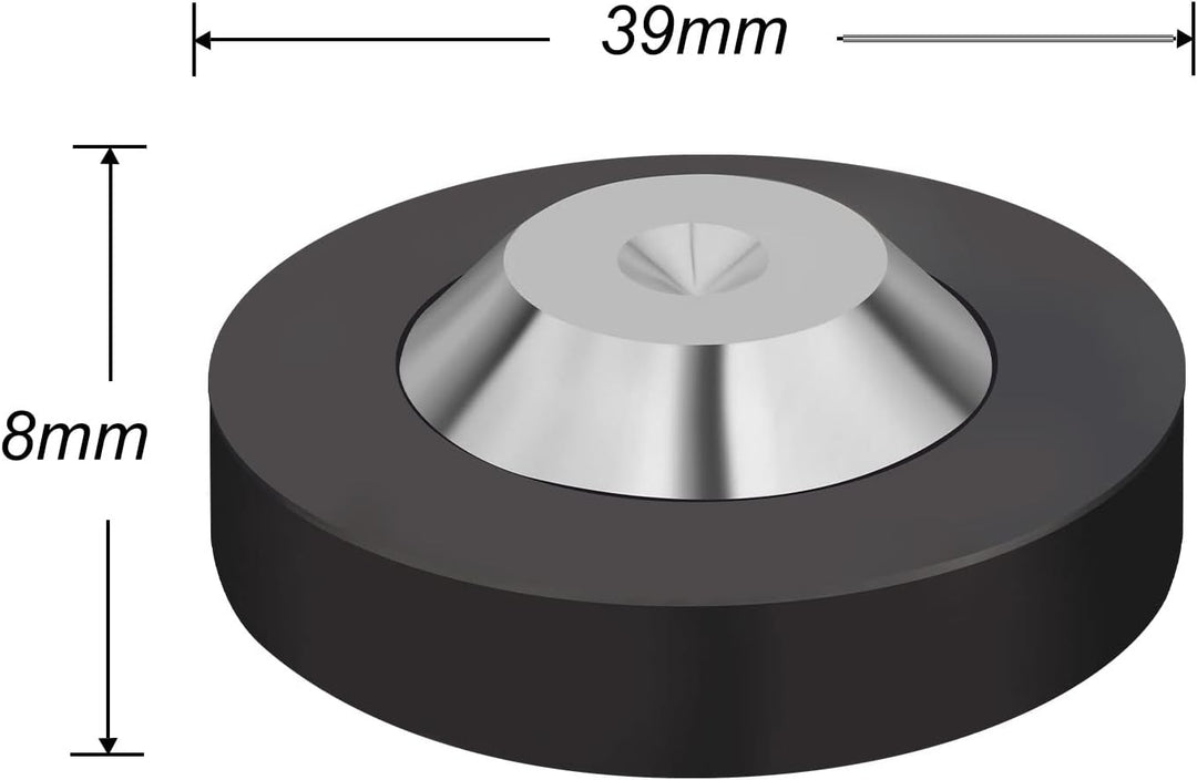 Lautsprecherfüsse 4 Pcs 39mm×13mm mit POM Edelstahl-Lautsprecherpads HiFi Geräte Füsse für HiFi-Laut