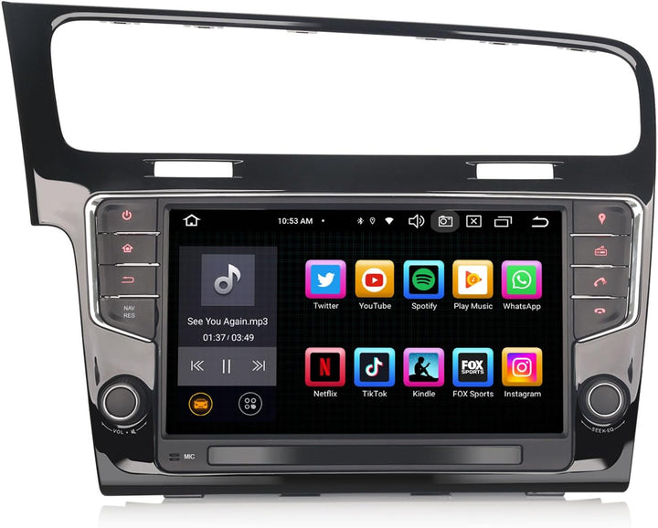 Erisin 9 Zoll 4GB RAM+64GB ROM 8-Kern Android 12 Autoradio Mit GPS Navi für VW Golf VII/7 Unterstütz