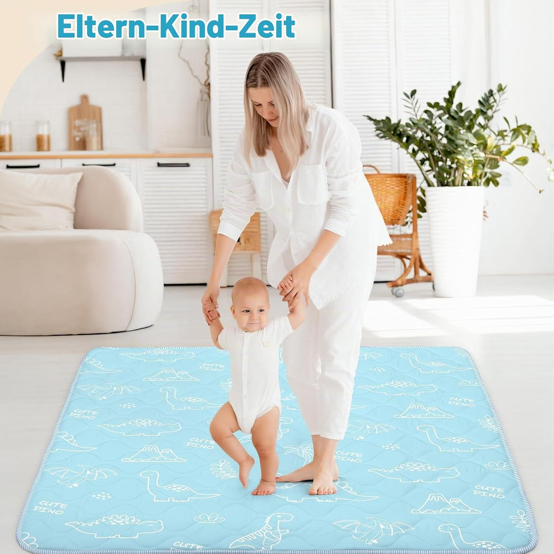 Krabbelmatt Baby 127x127cm,Faltbar Spielmatte Baby,Weiche Dicke Krabbeldecke maschinenwaschbare für