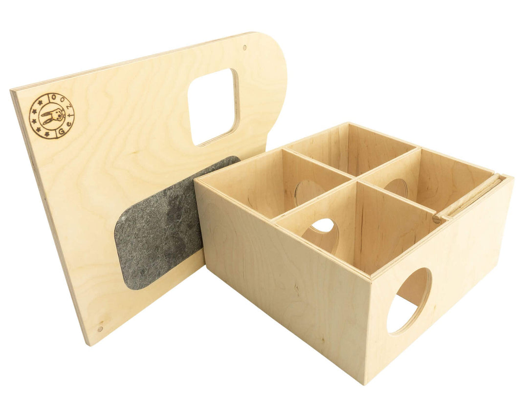 Getzoo Wohnhaus Nido mit Schieferdach 25x25 cm | Geeignet für Zwerghamster & Goldhamster | Geräumig
