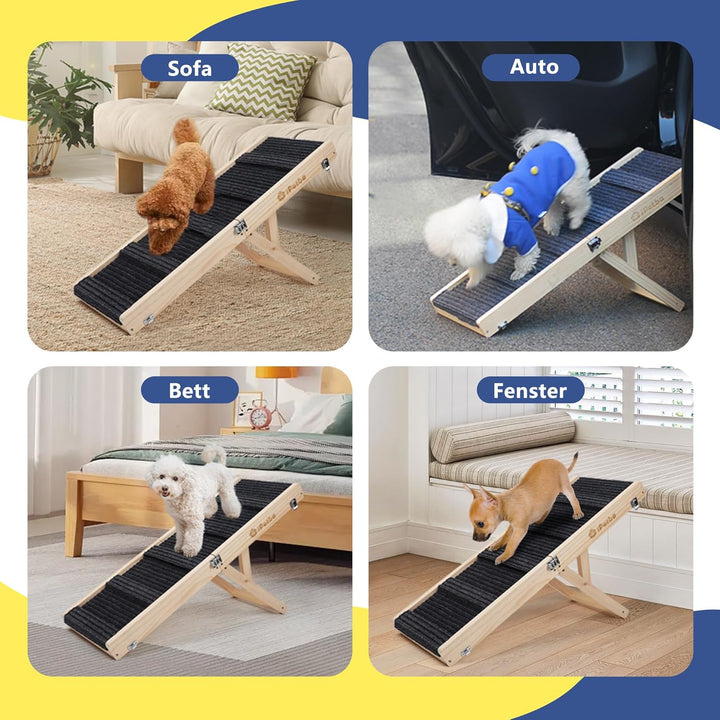 iPetba Hunderampe Sofa Bett für Kleine Hunde Klappbar Rampe Hund Katzen Einstellbar H24-47cm (bis zu