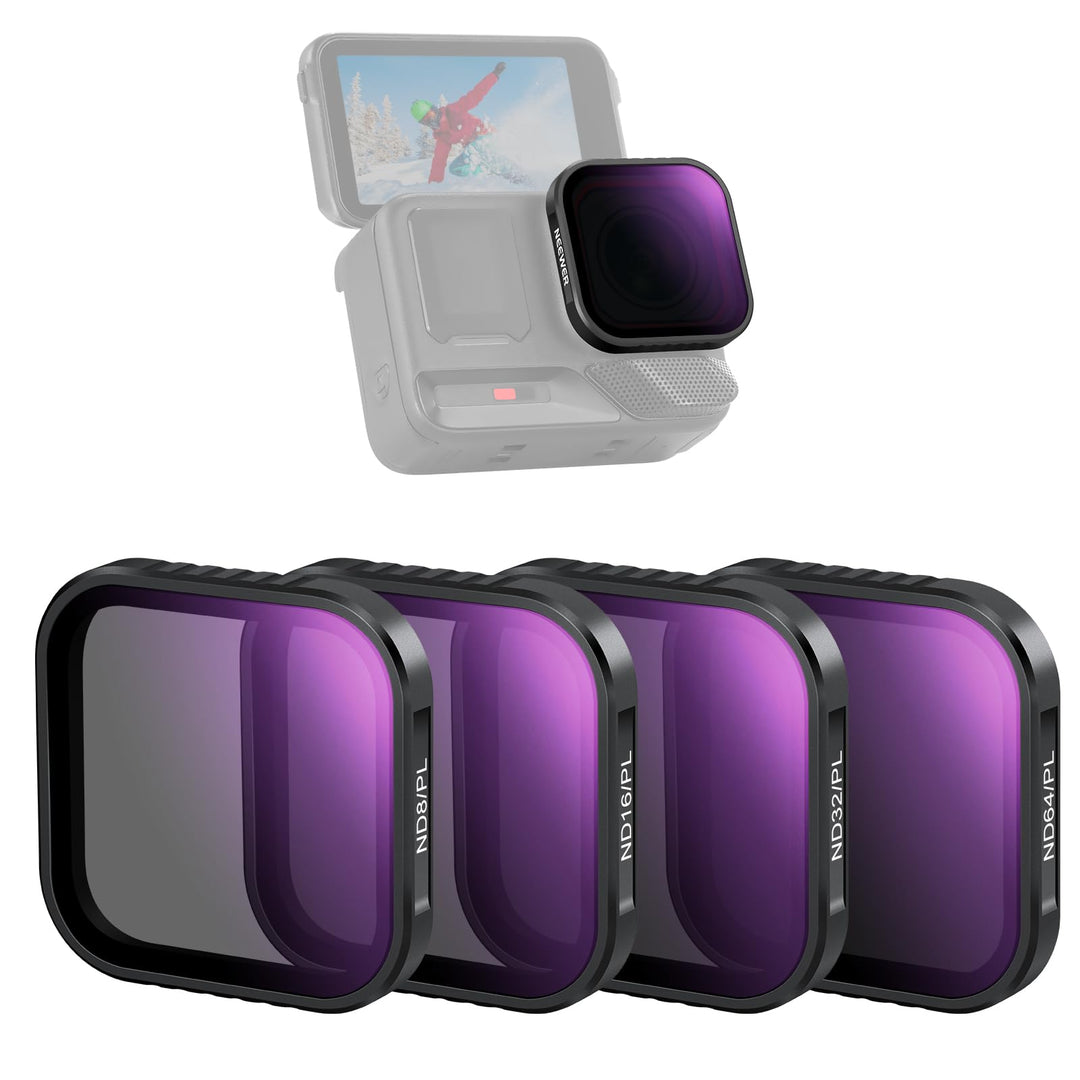 NEEWER 4er ND CPL Filter Kompatibel mit Insta360 Ace Pro/Ace Pro 2, ND8/PL ND16/PL ND32/PL ND64/PL P