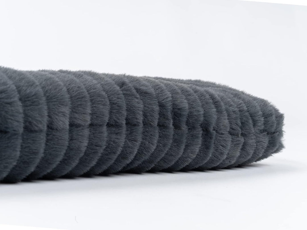 TrendPet Harmony 4cm gefütterte Hundedecke, Katzendecke, Liegedecke für Hunde und Katzen (Anthrazit,