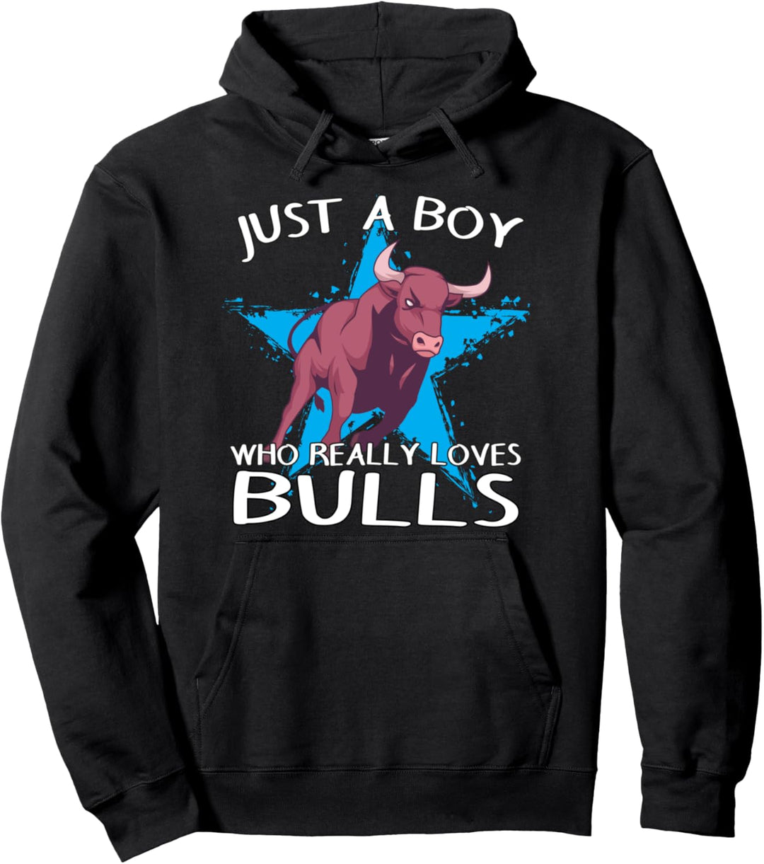 Stier Stier Herren Junge liebt Stiere Pullover Hoodie