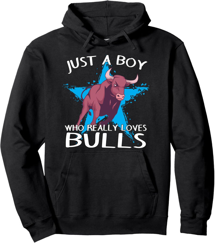 Stier Stier Herren Junge liebt Stiere Pullover Hoodie