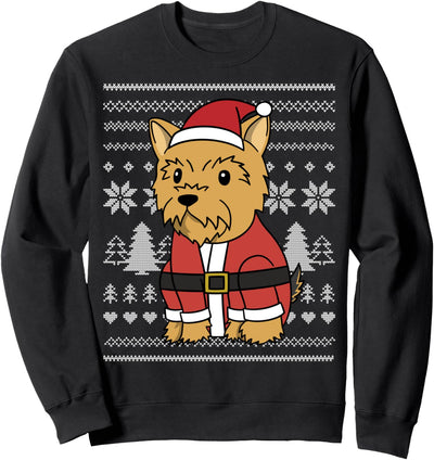 Cartoon Yorkshire Terrier Weihnachten Hund Sweatshirt