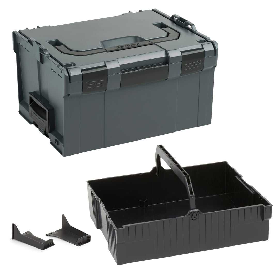 Bosch Sortimo L-BOXX 238 Grösse 3 anthrazit | mit Einhängeeinsatz schwarz | Transportsystem Werkzeug