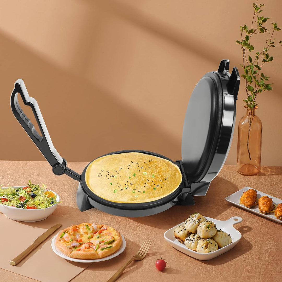 Elektrischer Crepes Maker,Tortilla Presse Maker Mit Antihaftbeschichtung,1200w Edelstahl CrêPes Make