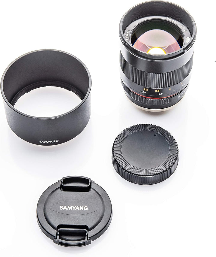 Samyang MF 85mm F1.8 ED UMC CS Sony E – manuelles Objektiv mit 85 mm Festbrennweite für spiegellose