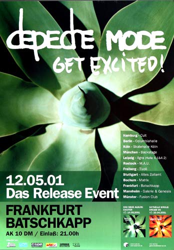 Depeche Mode - Release Event, Frankfurt 2001 » Konzertplakat/Premium Poster | Live Konzert Veranstal