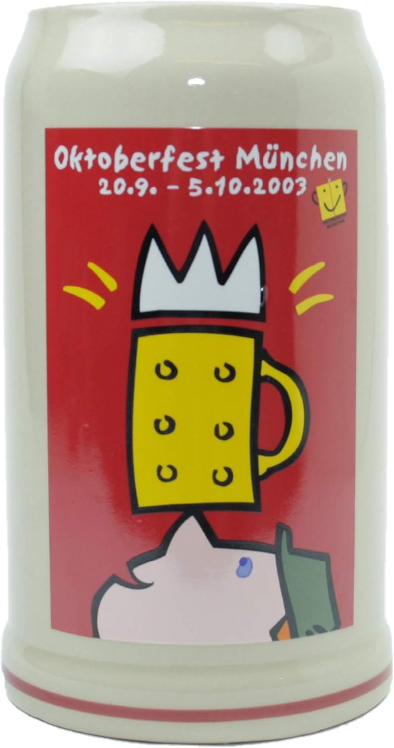 Steinfixx® - Original Oktoberfestkrug 2003 I Jahrgangskrug I Jahreskrug I Wiesnkrug I Sammlerkrug