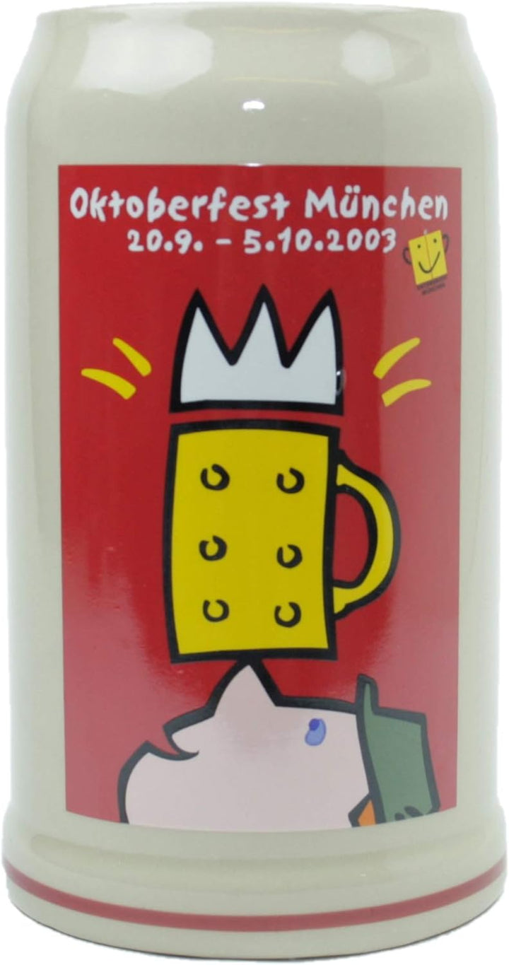 Steinfixx® - Original Oktoberfestkrug 2003 I Jahrgangskrug I Jahreskrug I Wiesnkrug I Sammlerkrug