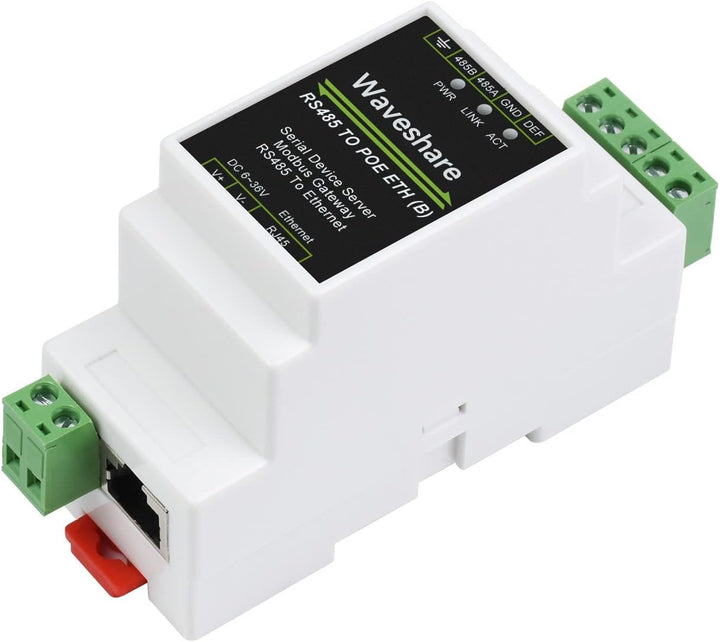 Waveshare RS485 zu RJ45 Ethernet Industrial Serial Server Modbus Gateway TCP/IP zu Serieller Rail-Mo