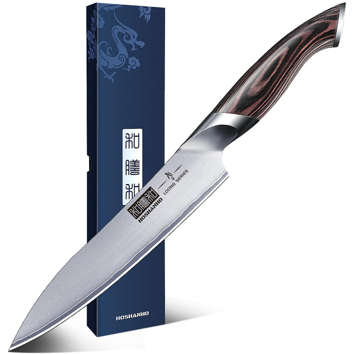 HOSHANHO Kochmesser, Küchenmesser 15cm Gebrauchsmesser aus hochwertigem deutschem Kohlenstoff-Edelst