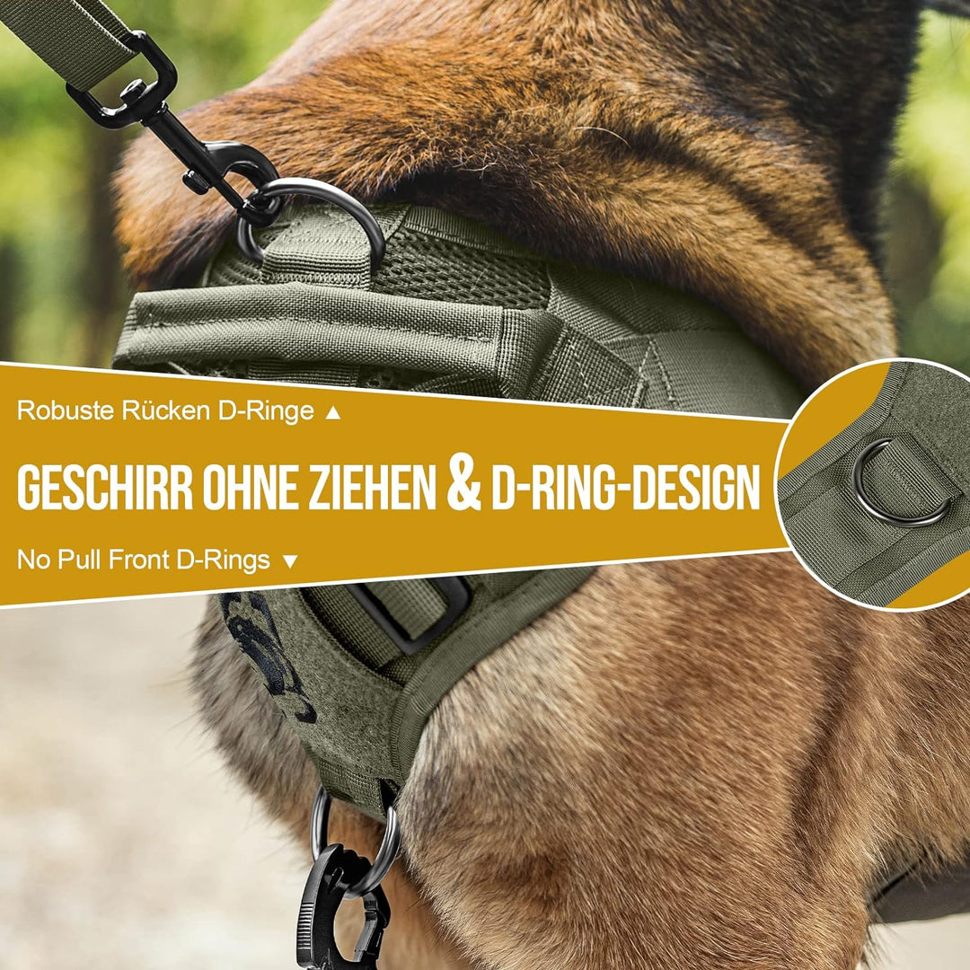 OneTigris No-Pull Hundegeschirr, AIRE MESH Einstellbar Sicherheitsgeschirr Ultra Atmungsaktiv für Gr